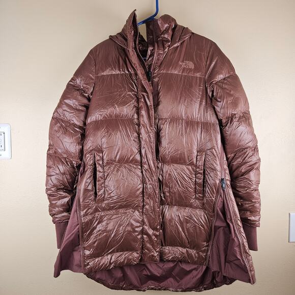 The North Face Torreys Long Down Parka Marron Purple Size Medium - Picture 1 of 11